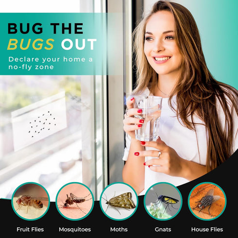 Window Fly Trap (26 Pack) XL Traps, Indoor for Home, Sticky Traps for Flying Bugs, Insects, Gnats, Moths and Fruit Flies, Non-Toxic, Waterproof, a...